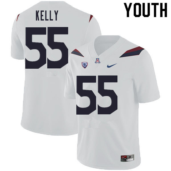 Youth #55 Chandler Kelly Arizona Wildcats College Football Jerseys Sale-White - Click Image to Close